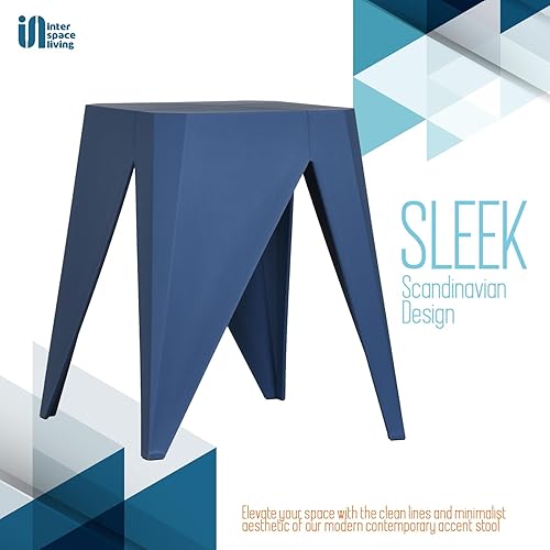 Miniatura 3 de InterSpaceLiving Zuho Taburete multiusos (2, gris azul)