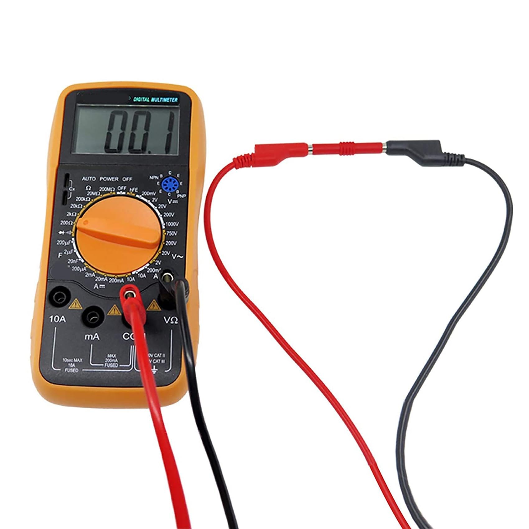 50 PZ Impilabile Banana un Spina Banana Cavi di Prova Morbido di Prova Elettrico Filo 3.3Ft/1 per Multimetro 1000V 15A