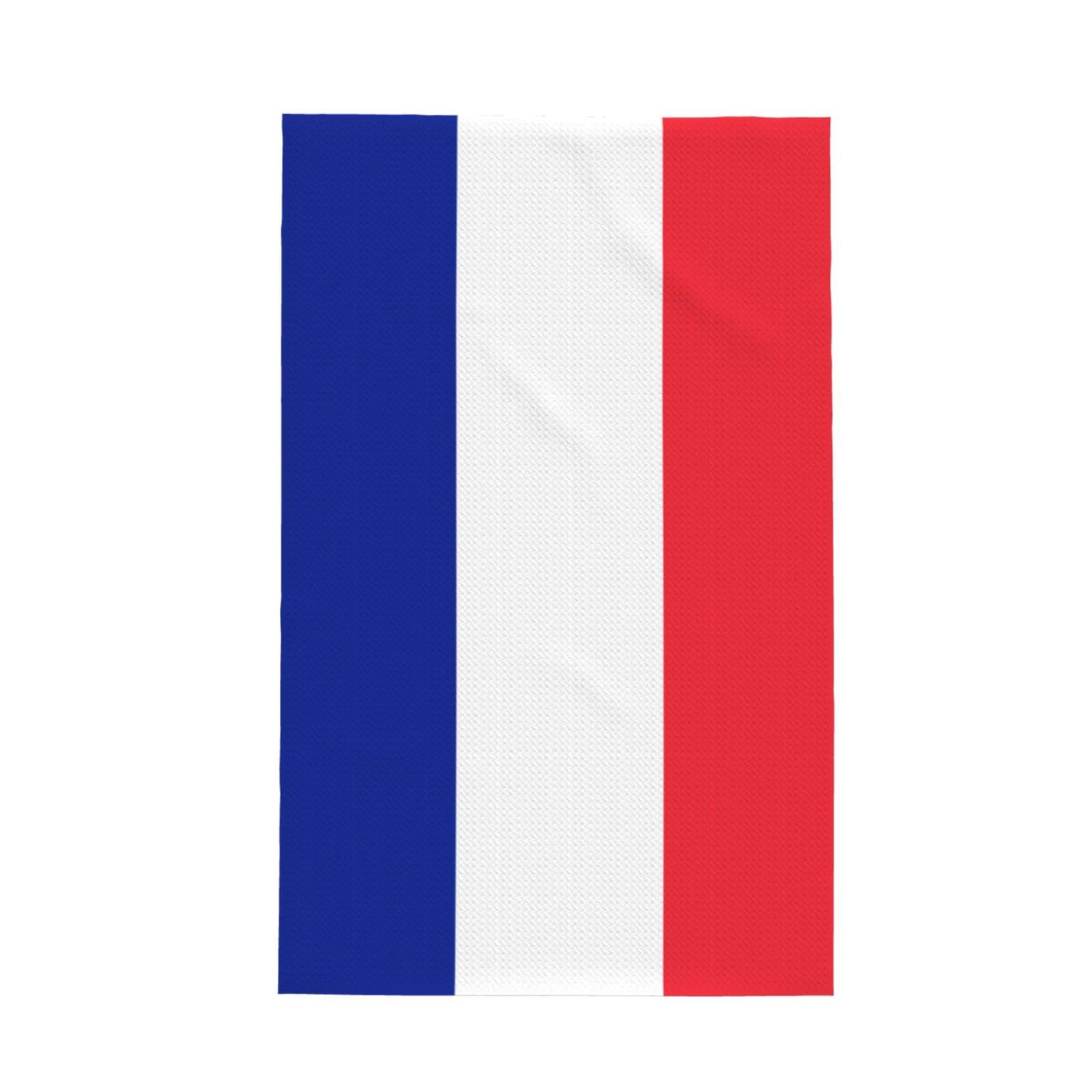 Samlng Black French Flag Waffle Kitchen Towel Set - Tea Towels With Hanging Loop - Ideal For Bathroom, Household Chores, And Décor