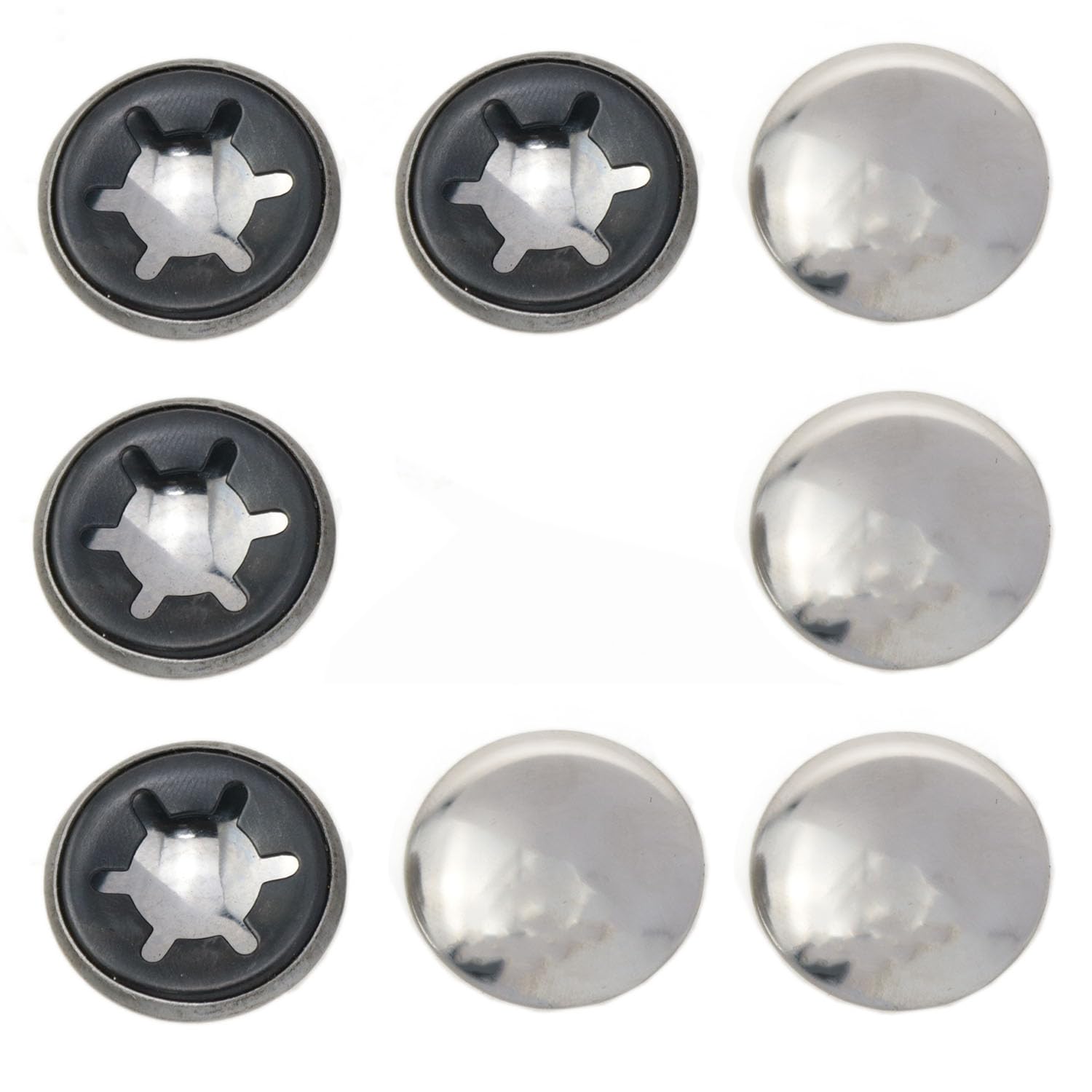 Meuey Lyot Push Nut Cap 1/2 Inch Truck Nuts Push Nuts Axle Cap Washer Push On Push Nut Cap Covered Wagon Trailer Parts for Wheelbarrows Rolling Boxes