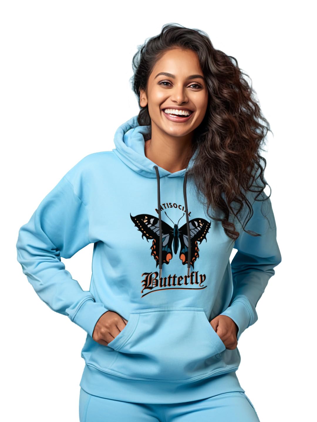 Womens Fleece Sweatshirt Hoodie Printed-image-31