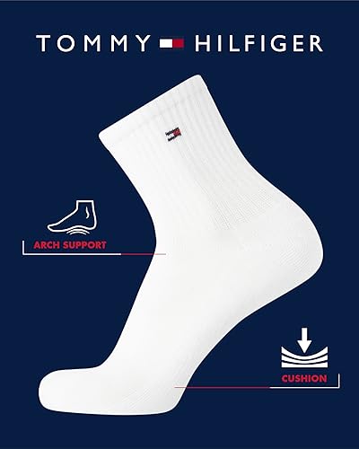 Miniatura 2 de Tommy Hilfiger Calcetines de Cuarto para Hombre - Paquete de 12 Calcetines de Tobillo de Cuarto Acolchados de Rendimiento Atlético para Hombres para
