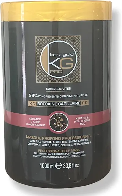Keragold Pro Botox Cheveux - Soin Kératine & Acide Hyaluronique 1000ml