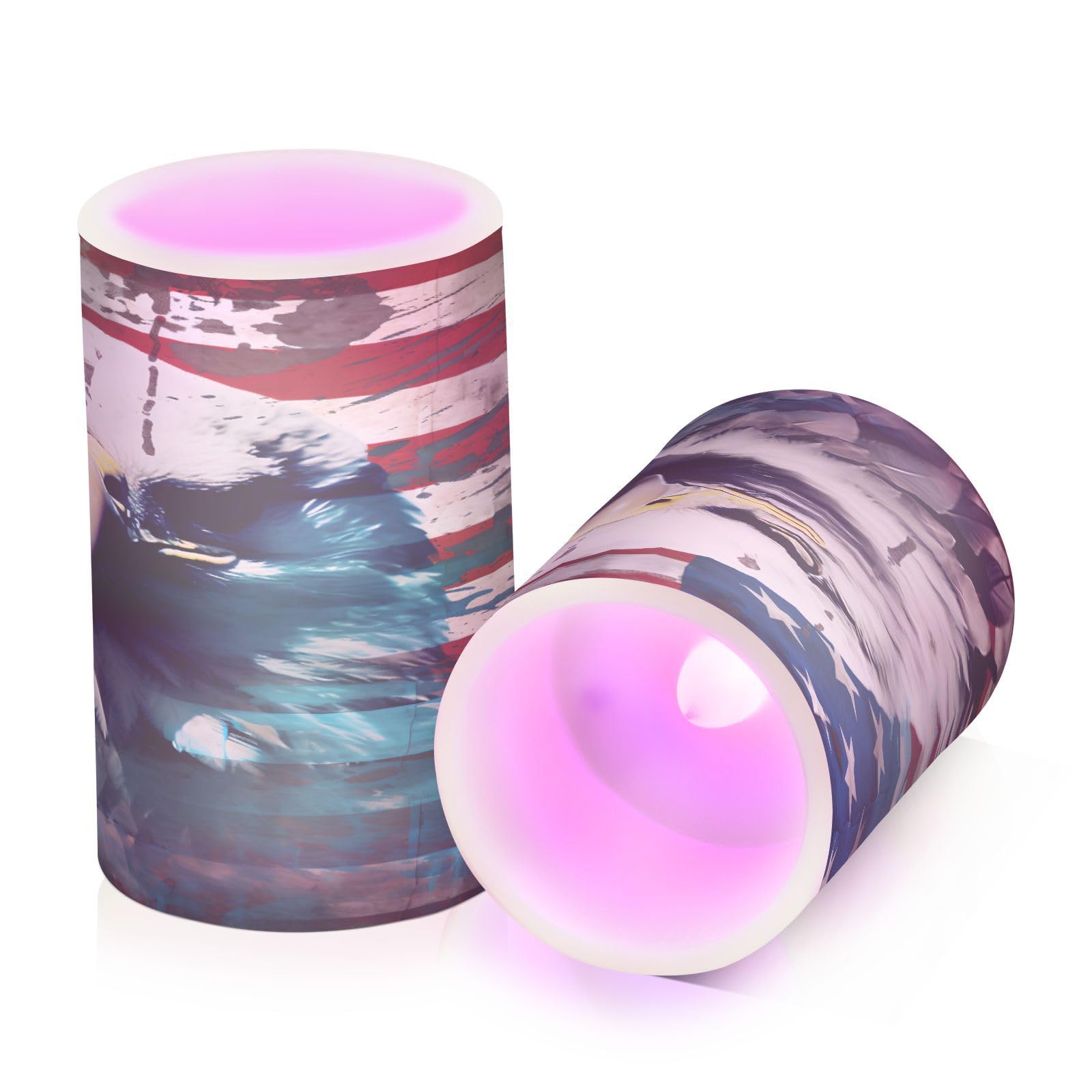 ALAZA Eagle (12) Flickering Flameless Candles Battery Operated with Remote Timer,Tea Light Candles LED Pillar Votive Candles Set of 2 for Outdoor Indoor Decorations