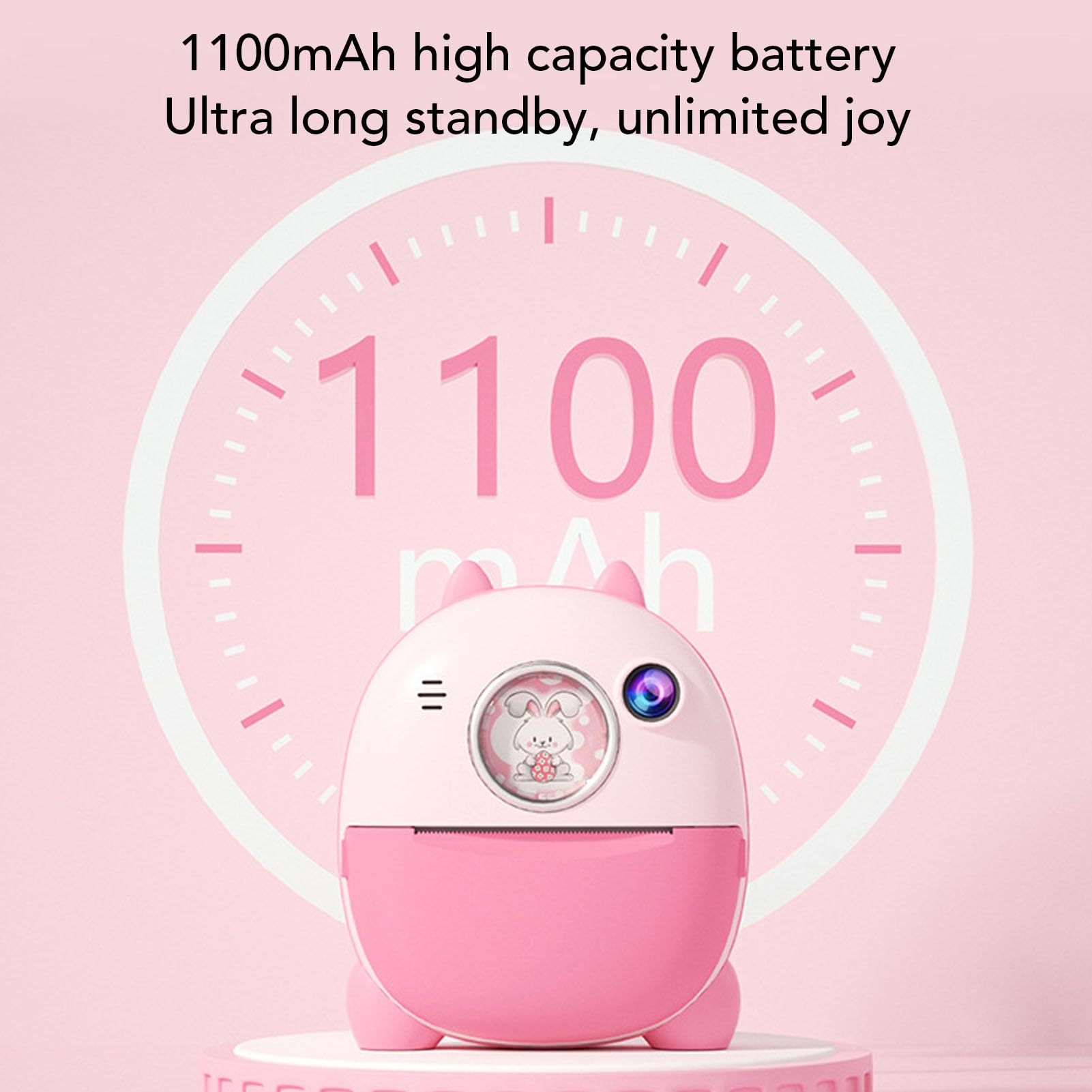 Caméra à imprimé instantané pour Les Enfants 3-12 Ans, Thermal Print Kids Camera Toy Est Un Surprise pour Les Filles et Les Garçons, 48 ​​MP Photo, 1080p Video, 3 Rouleaux de