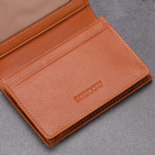 Image of HISCOW Business Card Holder with Large Compartment - Full Grain Leather