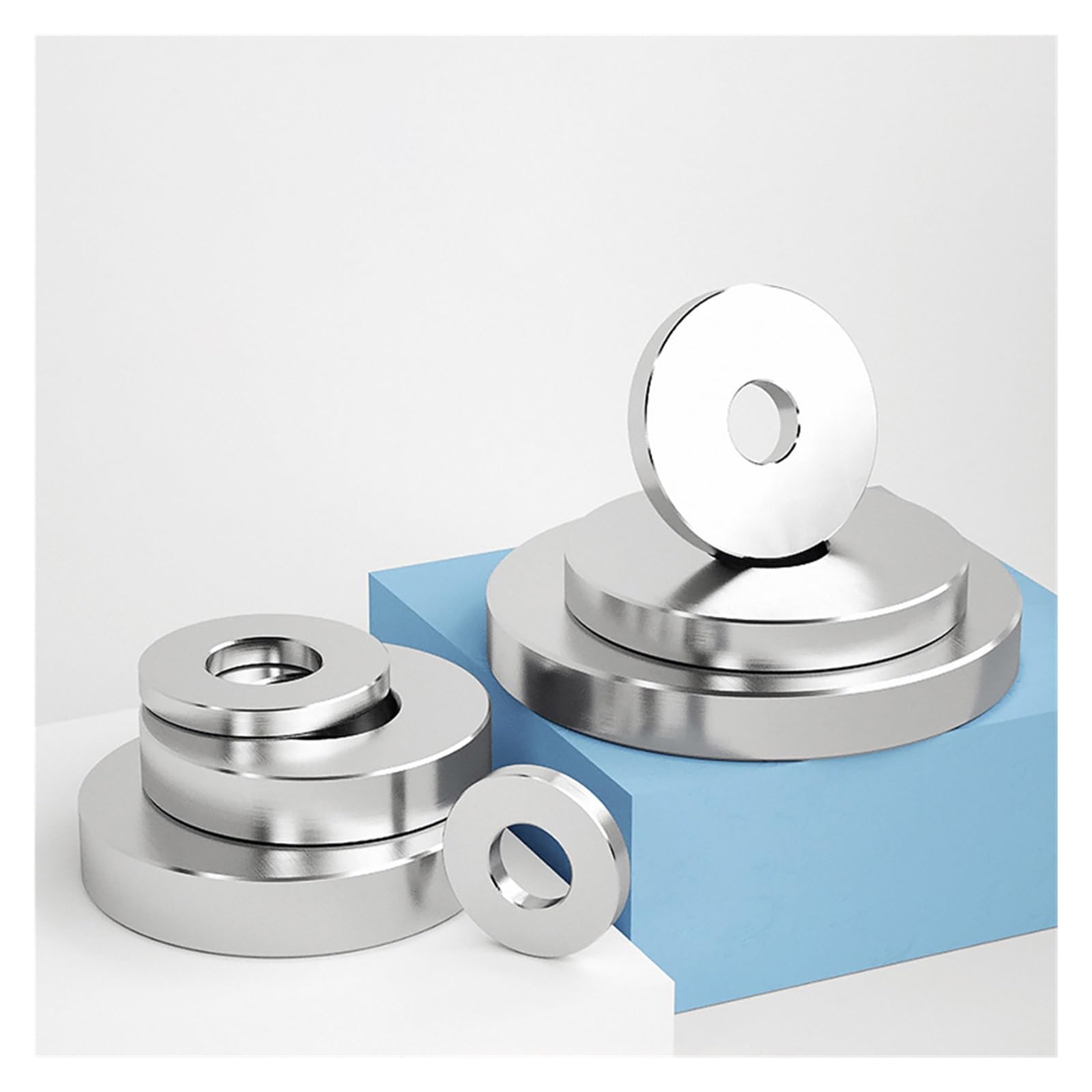 Edelstahl Beilagscheiben Glatte, extra dicke Unterlegscheiben aus Edelstahl 304, M2, M3, M4, M5, M6, M7, M8,6, ohne Gewinde, flache Unterlegscheibe, CNC-präzisionsgedrehte(M8x50x6mm-1PCS)