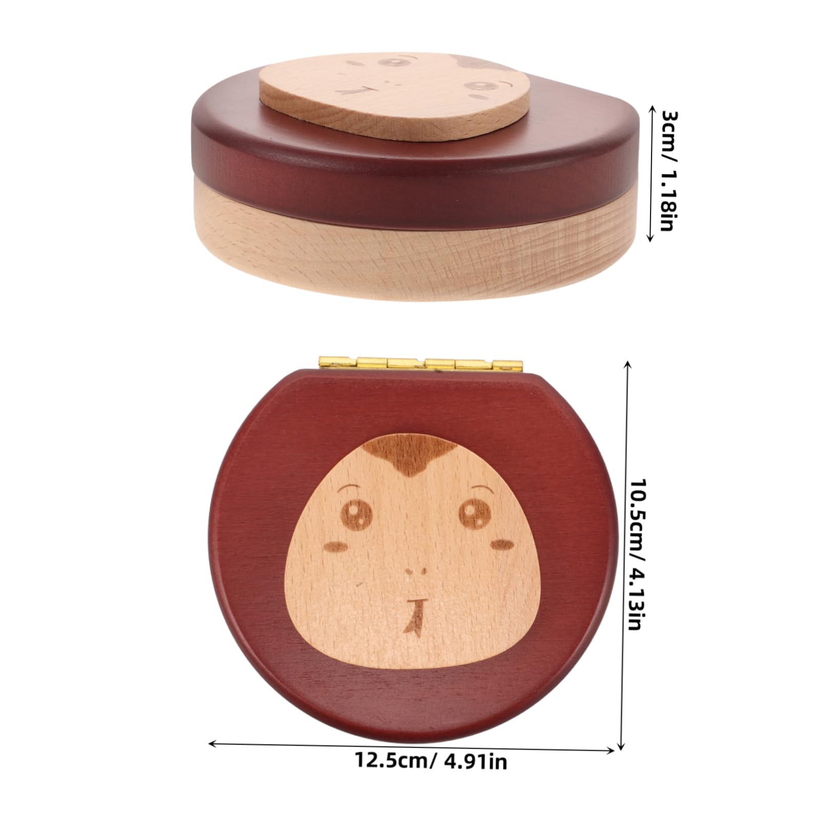 Toyvian Caja de Recuerdos con Compartimentos y Etiquetas Fáciles de Usar de Madera para Dientes de Leche para Niños y Niñas