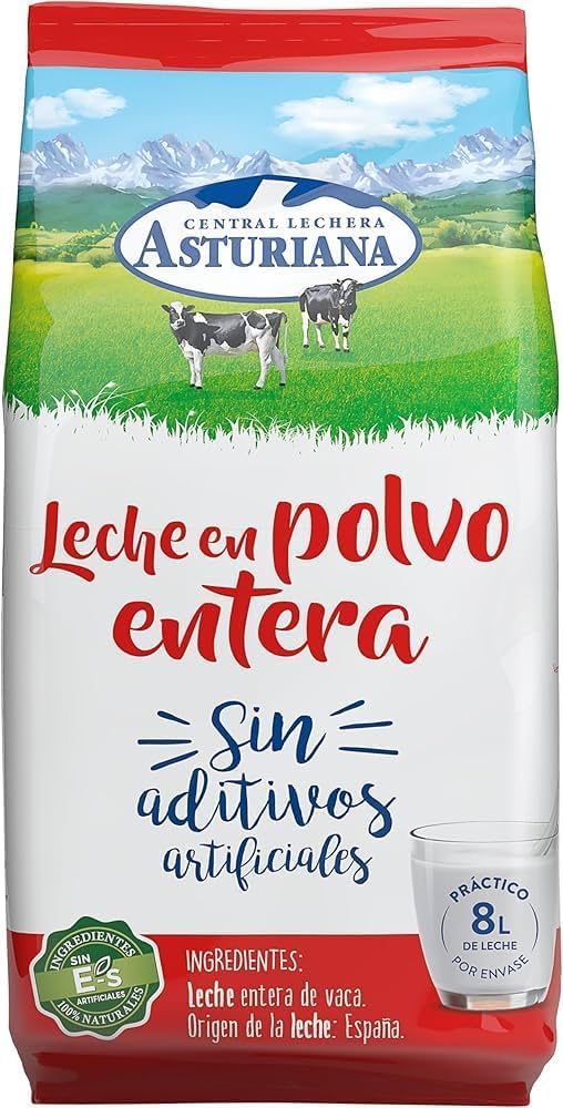 Central Lechera Asturiana Leche en Polvo Entera 1 kg PACK 3 Unidades