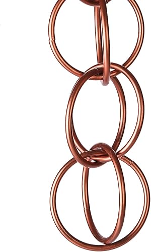 Miniatura 7 de Topadorn Cadena de lluvia decorativa de 8 pies, canal de cadena de canal de lluvia de 96 pulgadas, doble bucle de metal, cadenas de lluvia para