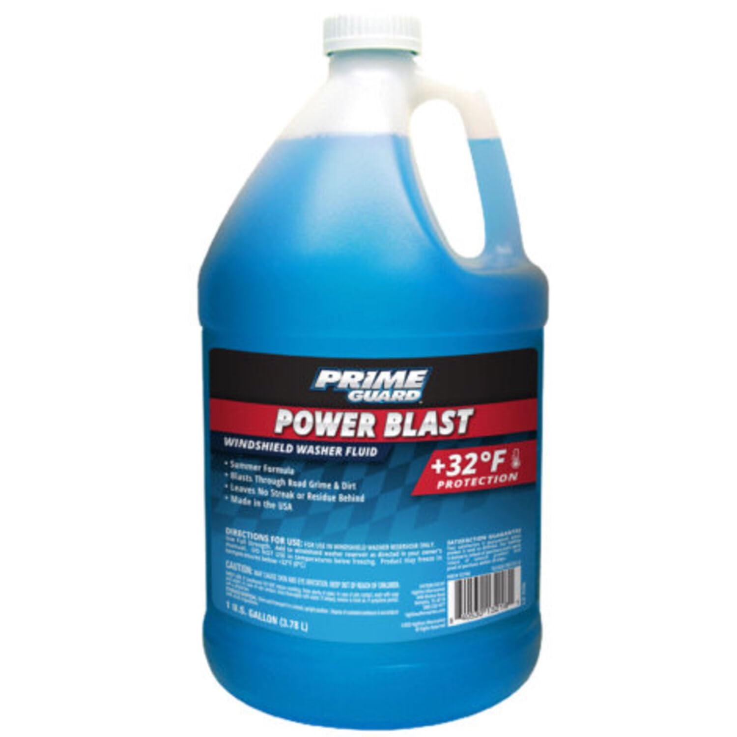 Prime Guard +32°F Power Blast Blue Windshield Washer Fluid | Streak-Free Summer Formula Removes Bugs, Dirt & Road Grime | Ready-to-Use & Safe for All Vehicles | 1 Gallon - windshield washer fluids | Mubboo