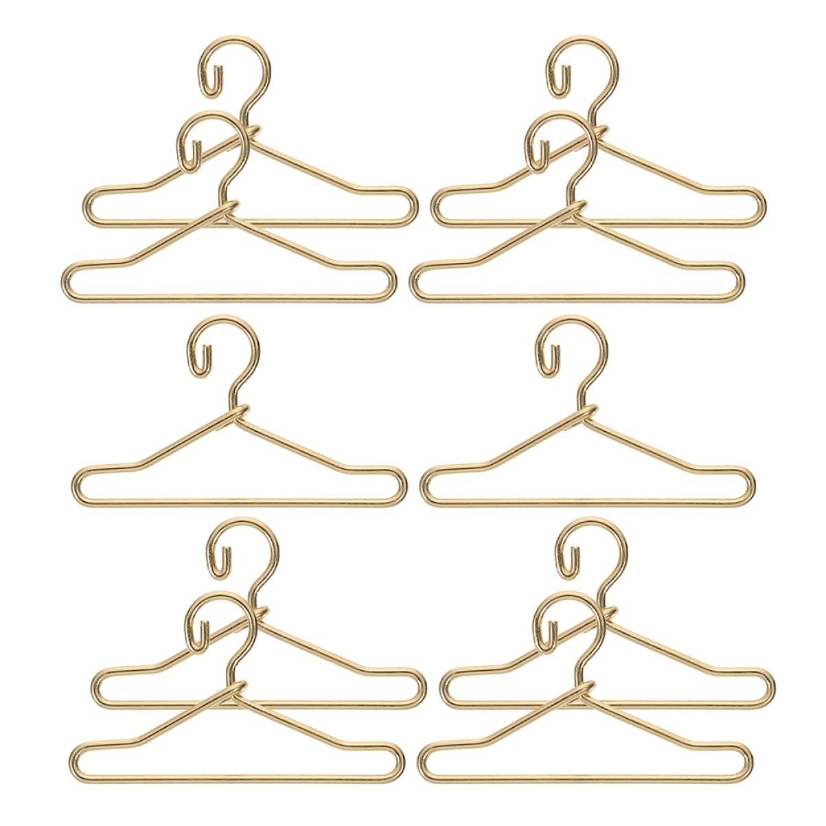 PRETYZOOM 40 Pcs Mini Hangers Decors Doll Gown Dress Outfit Holders Lifelike Tiny Hangers Doll Clothes Set