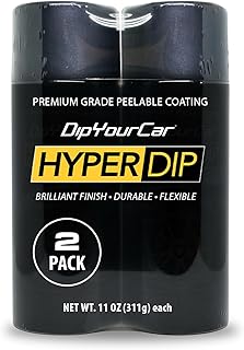 DipYourCar HyperDip Peelable Car Paint - 2-Pack Automotive Spray Paint for Wheels, Emblems, Mirrors and More - Shadow Black
