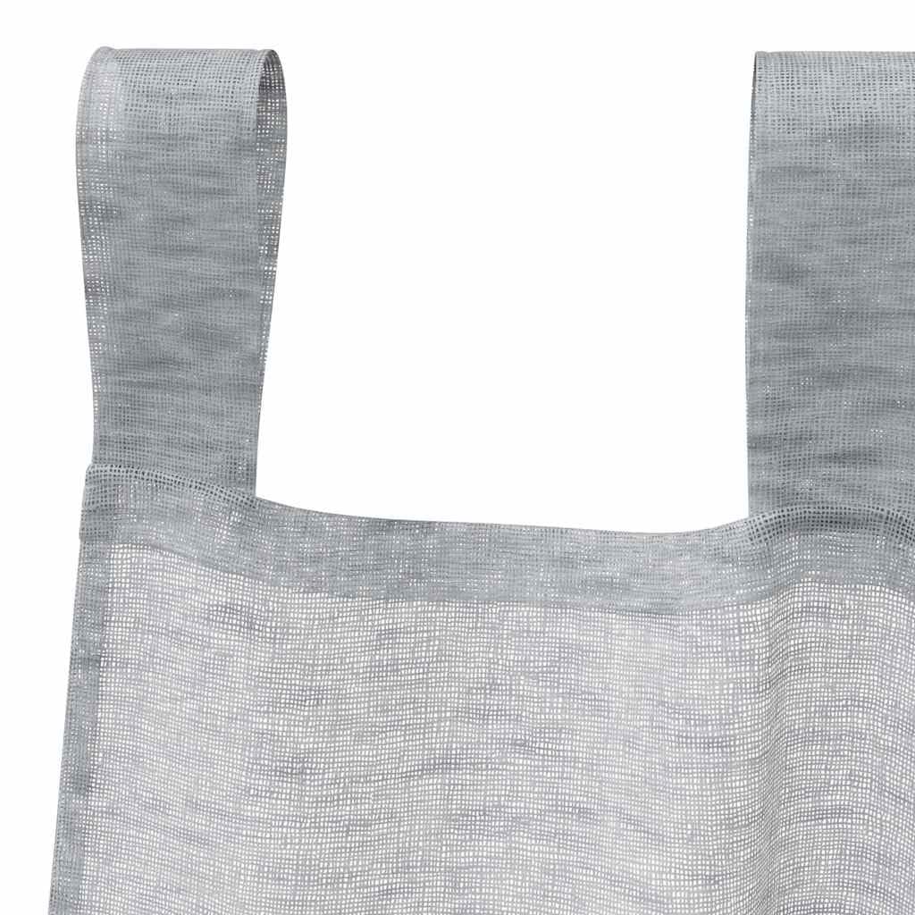 Set di 2 tende in voile grigio scuro, 260 x 140 cm, poliestere, trasparenti, per soggiorno, camera da letto, ufficio, protezione solare e filtraggio della luce delicato