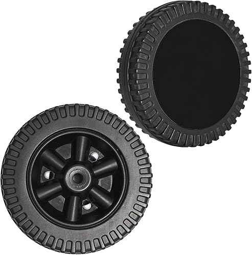 Miniatura 9 de Faddare G206-0025-W1 Piezas de repuesto de ruedas de parrilla de 6 pulgadas con cubierta, 2 piezas de repuesto de ruedas moldeadas por soplado para