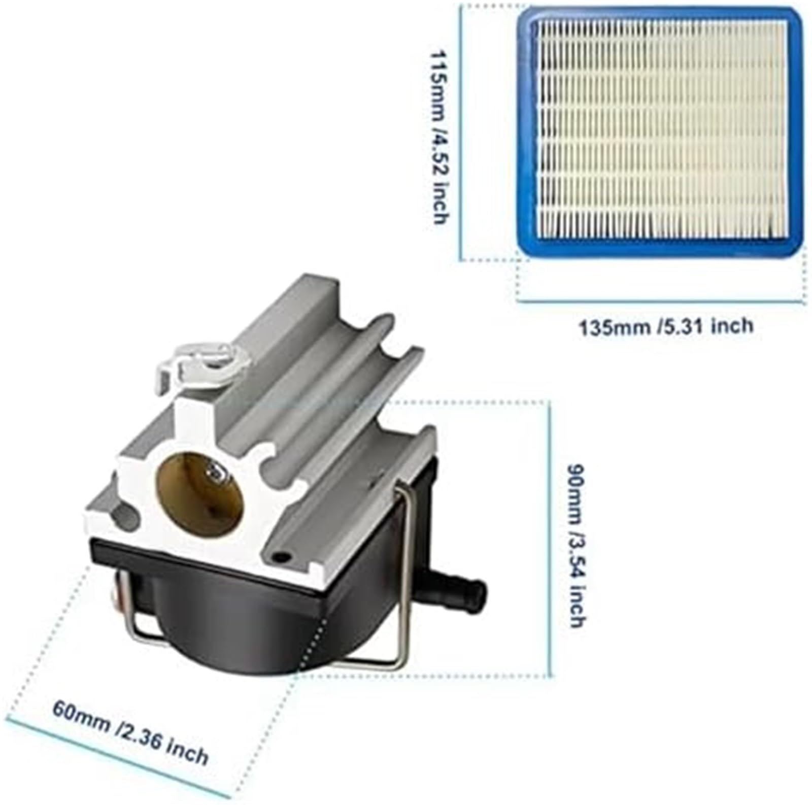 Gaźnik 640020 Carb, dla 640020A 640020B Vlv126 Vlv60 Vlv50 Vlv55 silnik części dla kosiarki z uszczelką filtra powietrza gaźnik Traktor ogrodowy Carb