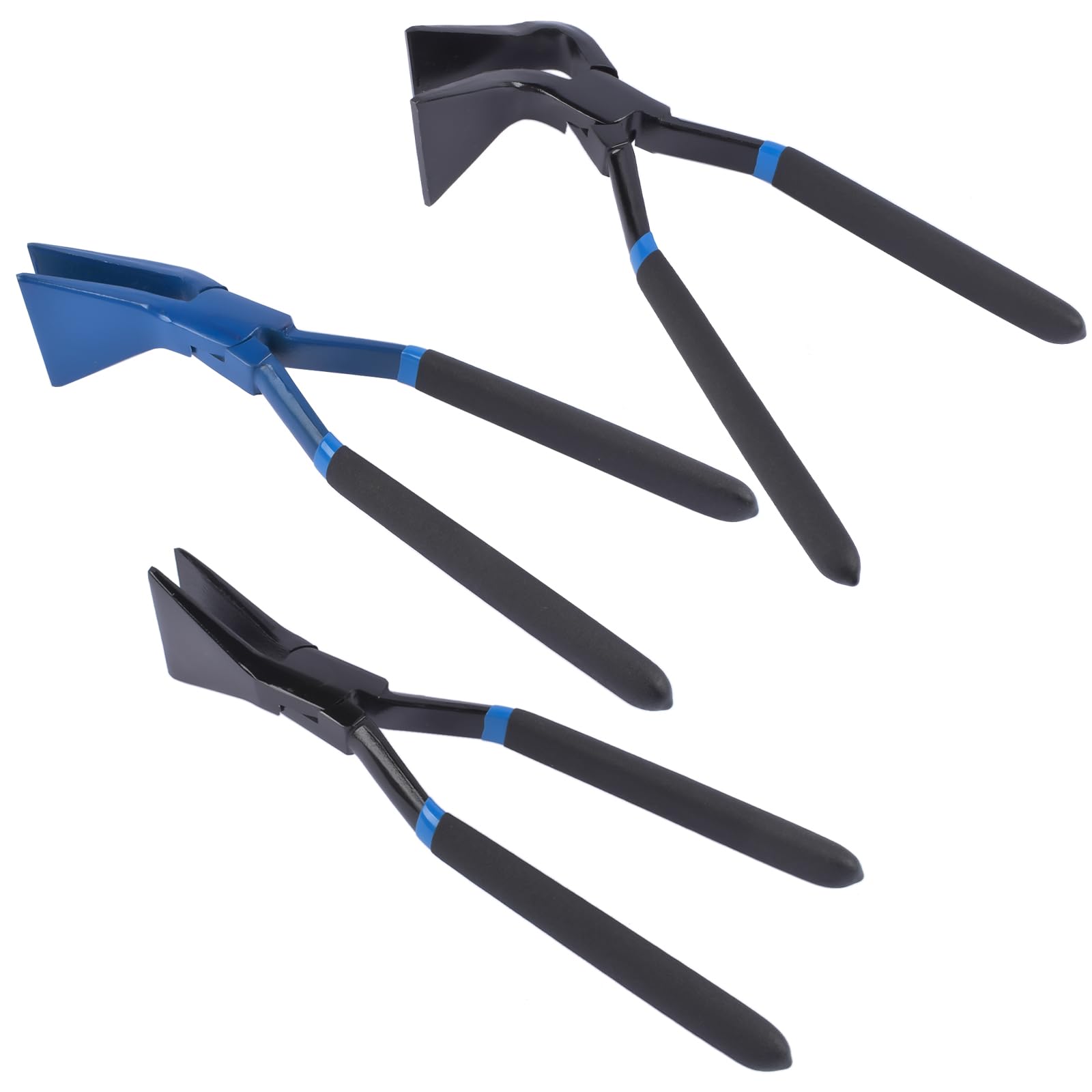 3 Pezzi Pinza piegatrice pinze per piegare le lamiere 0°, 45° e 90°, lunghezza circa 300 mm per tetto idraulico (Blu e Nero)
