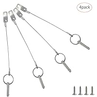 Vista 8 de 4 piezas de herrajes de grado marino, pasador superior Bimini, pasador de liberación rápida de 1/4 pulgadas de diámetro con cierre antipérdida