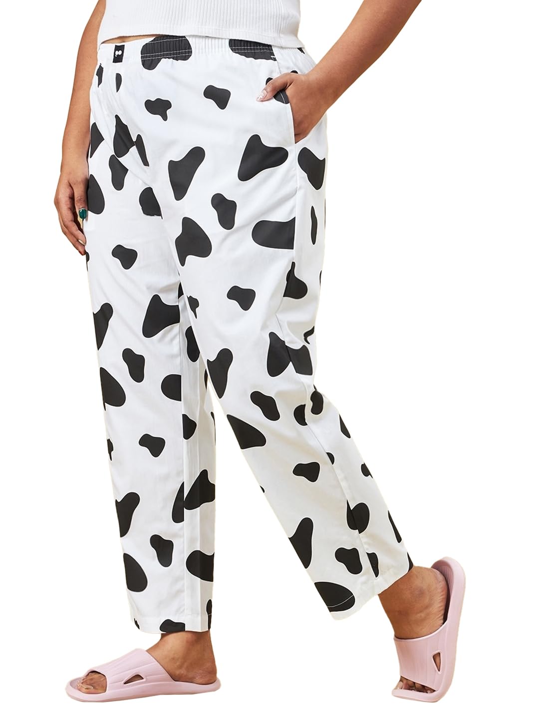 bewakoof Women's Poplin Regular Fit Plus Size Pyjama-picture-51