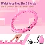 OurStarry 32 Boucle d'entraînement pondérée des noeuds Plus Taille, Smart Waist anneau d'exercice pour adultes perte de poids