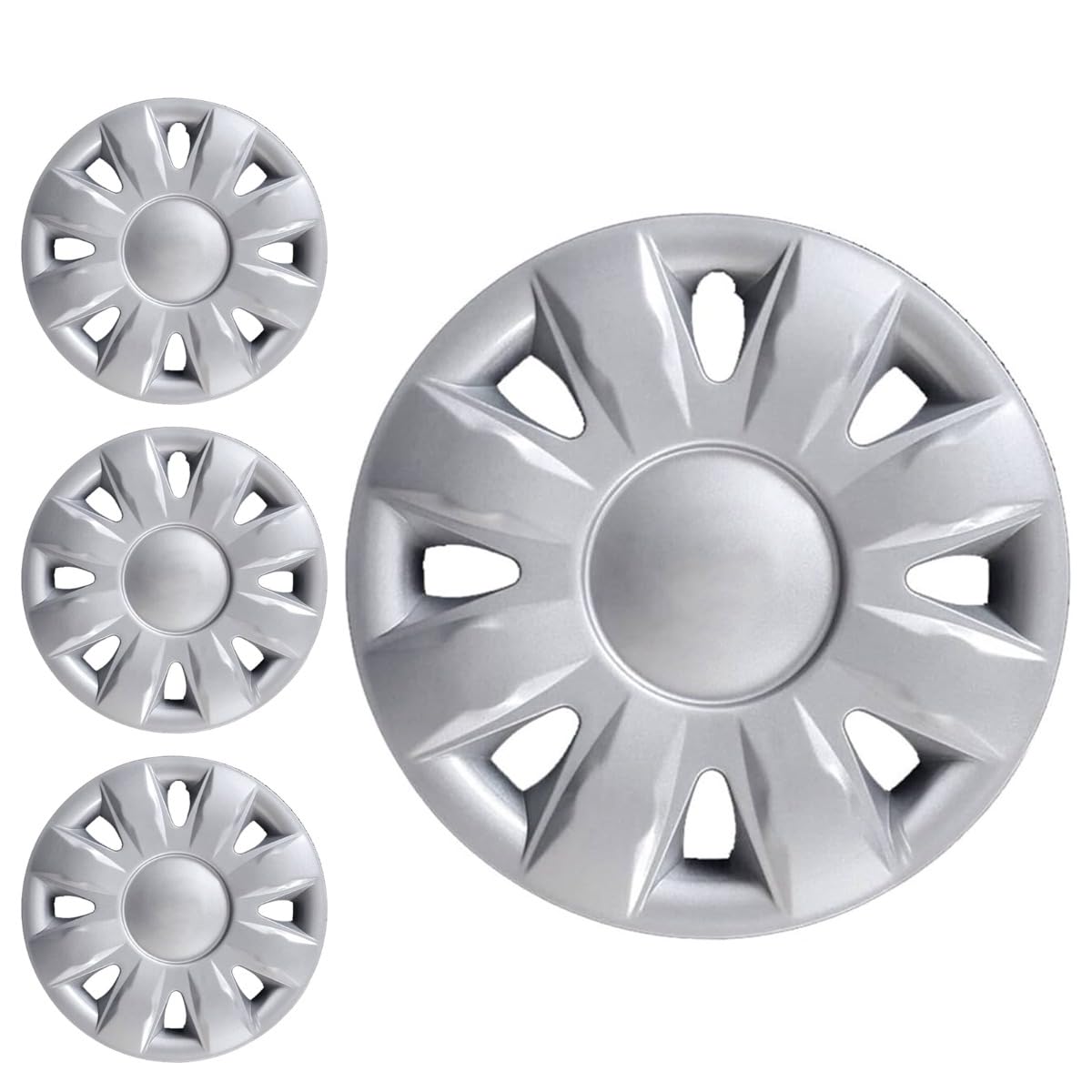 SERIE 4 BORCHIE - 4 COPRICERCHI COPPE RUOTA 15 PER RENAULT MODUS
