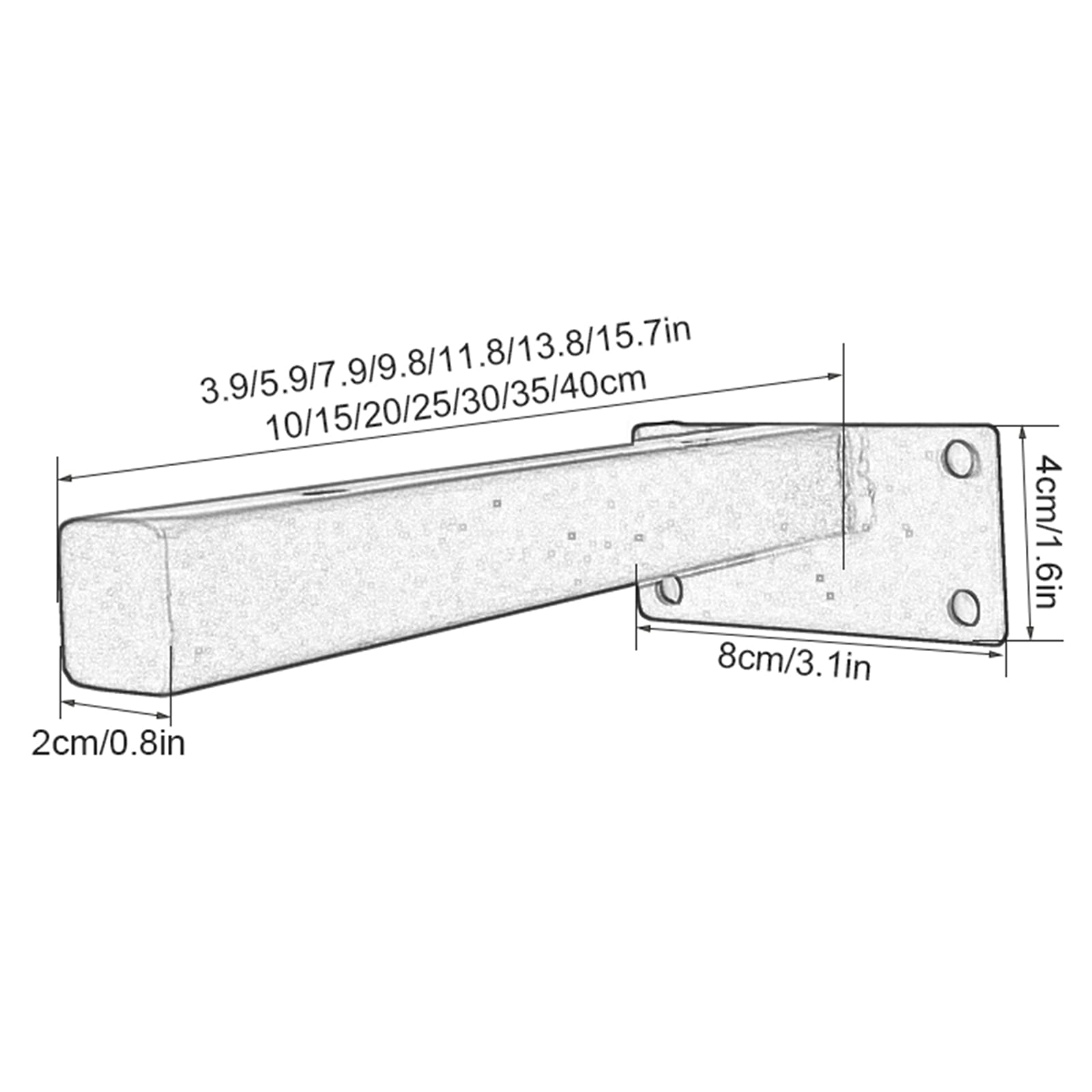2 wsporniki do półek, 35 cm, rustykalny przemysłowy wspornik nośny do półek naściennych, kwadratowe pływające wsporniki do półek, metalowy żelazny wspornik do rusztowania, biały, czarny, 35 cm