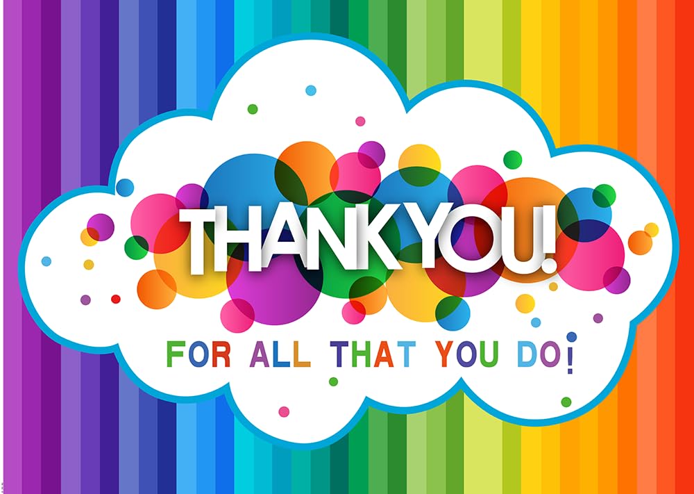 CYLYH 7x5ft Thank You Backdrop Aappreciation Backdrop Thank Teacher Professors Doctor Nurse Staff Appreciation Decorations Banner