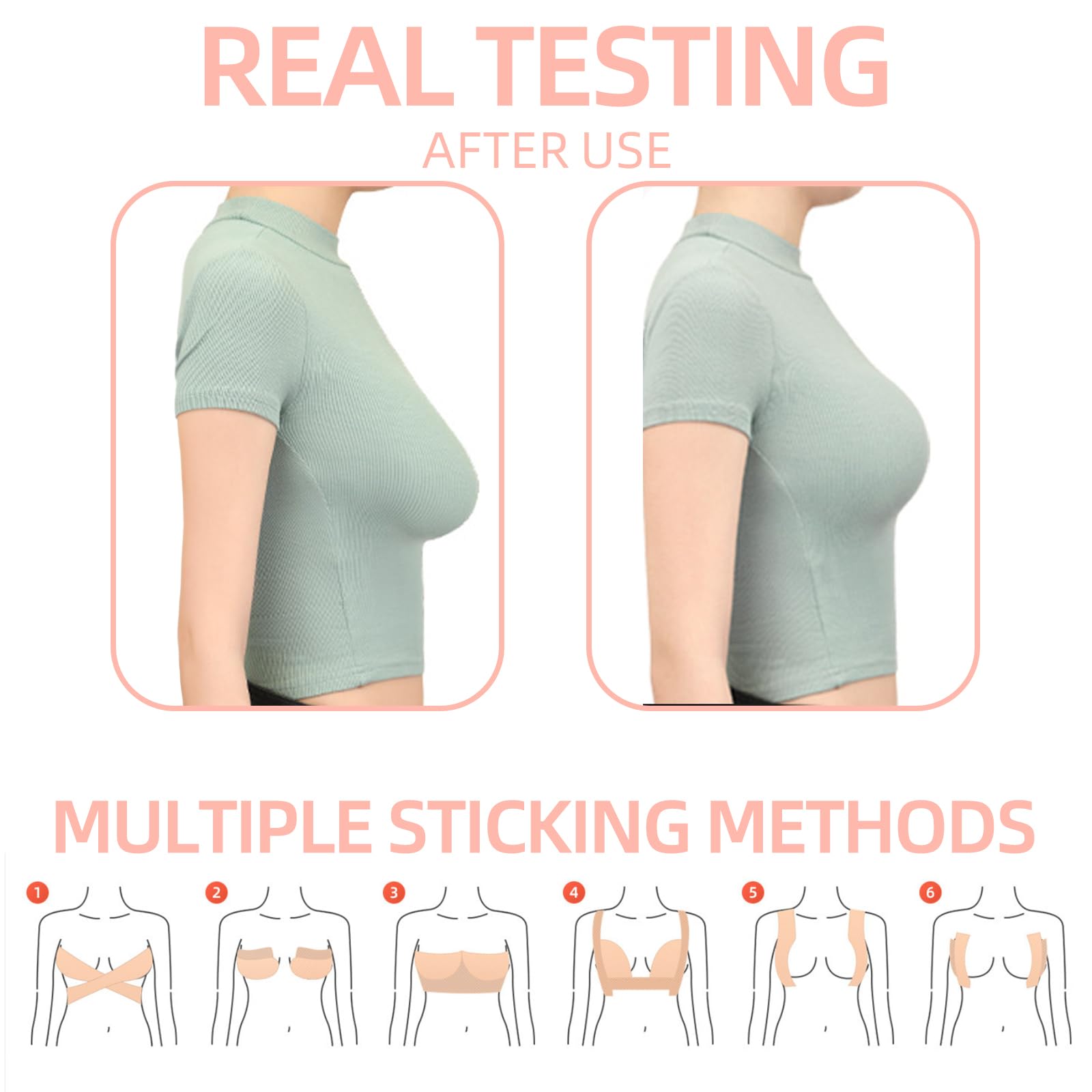 Zynxel Boob Tape 5m, Sujetadores Adhesivos para Mujer Push Up, Pezoneras Adhesivas Invisibles y Reutilizables, para Sujetadores sin Espalda, Vendas Sujetadoras para Mujer Copa A-E