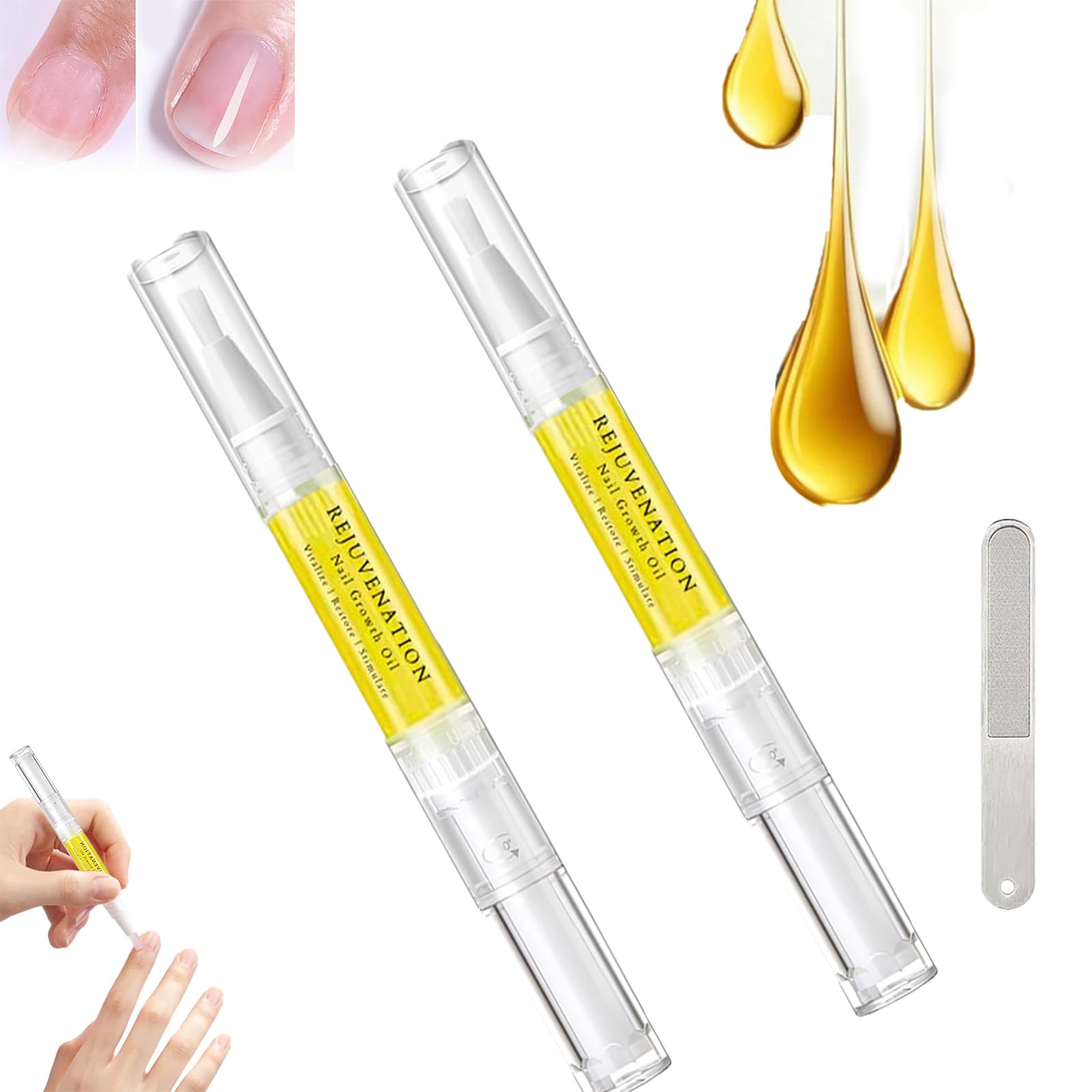 YCQPET Brother Cosmetics Nail Growth Oil,Rejuvenation Nail Growth Oil,Nail Growth Serum,Cuticle Oil Pen,Instant Nail Repair Nail Oil for Growth and