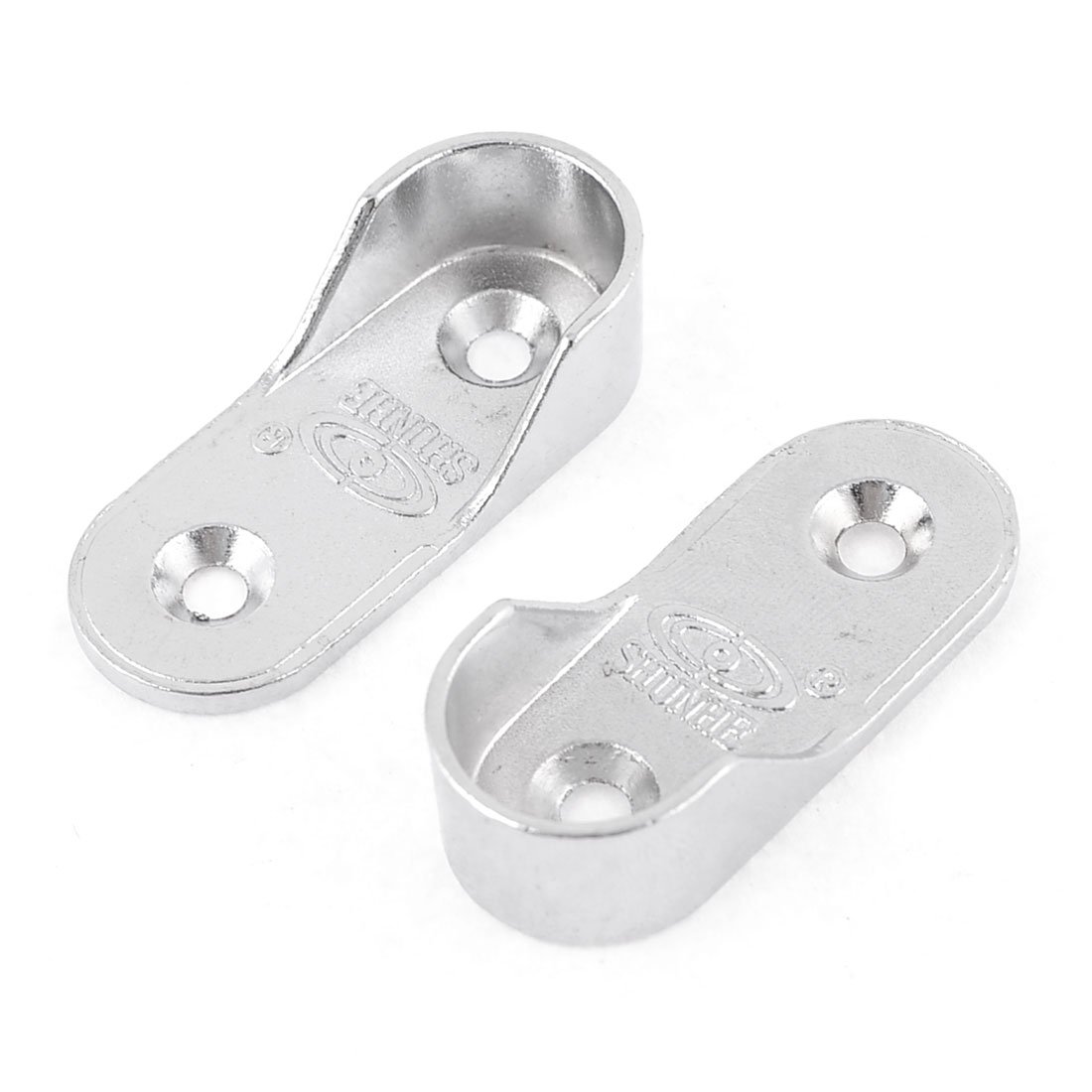 IIVVERR 2 Pcs Stainless Steel Wardrobe Rail Clothes Bracket Support(Soporte de soporte de ropa de riel para armario de acero inoxidable de 2 piezas