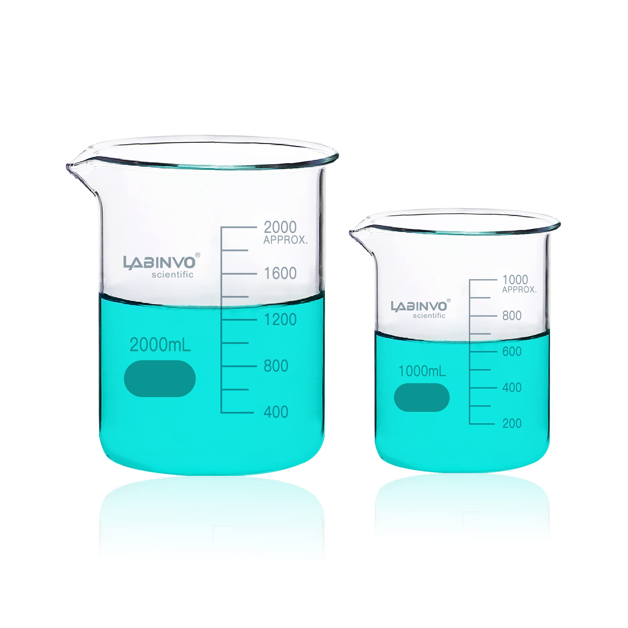 Low Form Graduated Glass Beaker, 6pcs of Vol.400ml, 3.3 Borosilicate Glass Beaker Set,IN-BKL400 — Amazon image 6