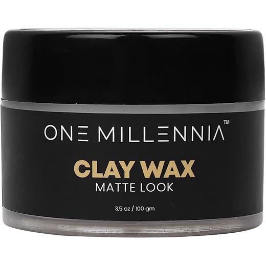 One Millennia Hair Clay Wax For Men - 100g | Strong Pliable Hold, Restylable & Natural Matte Finish | Easy To Wash Off | Texture Clay For Hair | Non-Sticky, Lightweight & Cruelty-Free