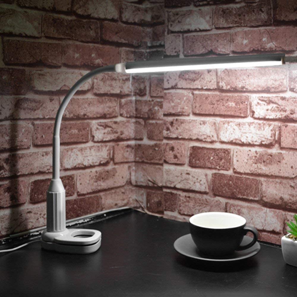 Lampada Da Tavolo Lampada Da Tavolo Dimmerabile Alimentata Tramite USB Lampada Da Tavolo Per Protezione Degli Occhi A LED Controllo Tattile Luce Regolabile Per Lettura A Morsetto Lampada Scrivania Pro