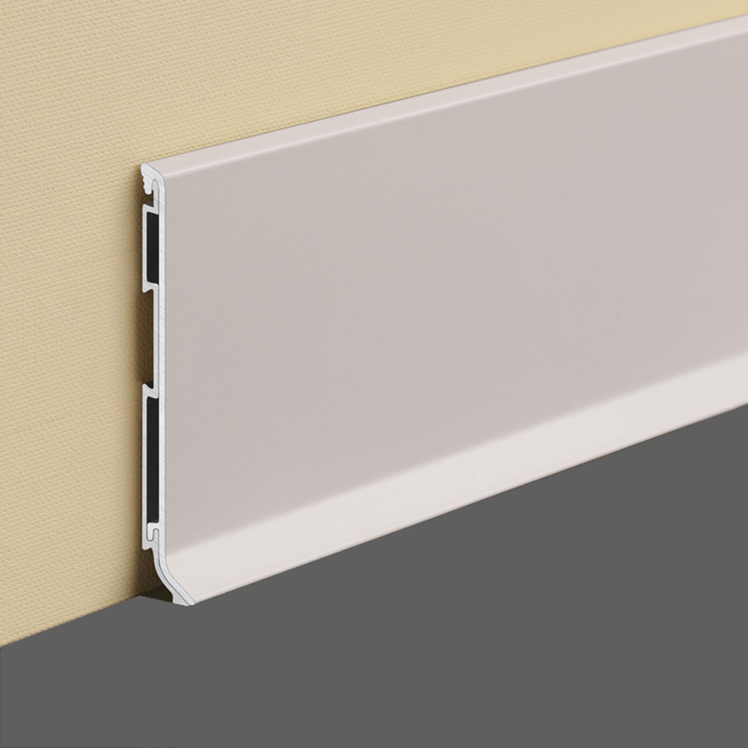 Aluminiowa listwa przypodłogowa, Aluminiowa listwa przypodłogowa 1 metr, 5 wielokolorowych, wiele rozmiarów(Light Gray,6cm)