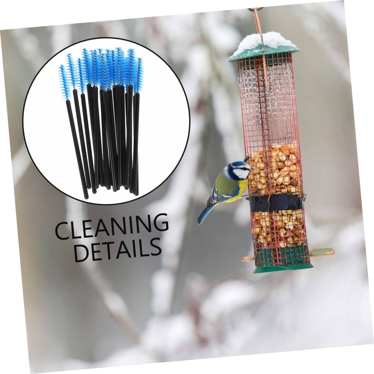 GRIRIW 100Pcs Hummingbird Feeder Cleaning Brushes Brush for Trough Cleaning Durable Design for Hard to Reach Areas Convenient Household Tool