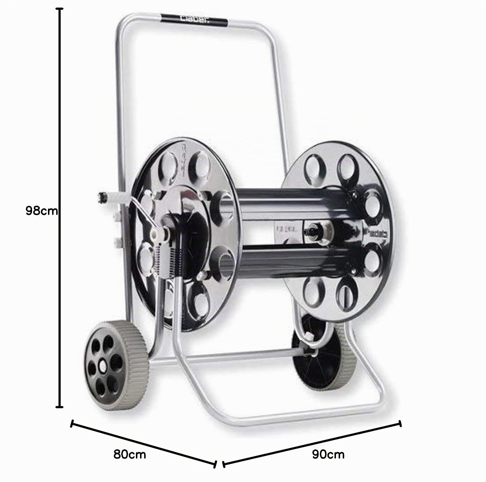 Claber 77310-30 8895 Metalprofy, Avvolgitubo Carrello, 165 m