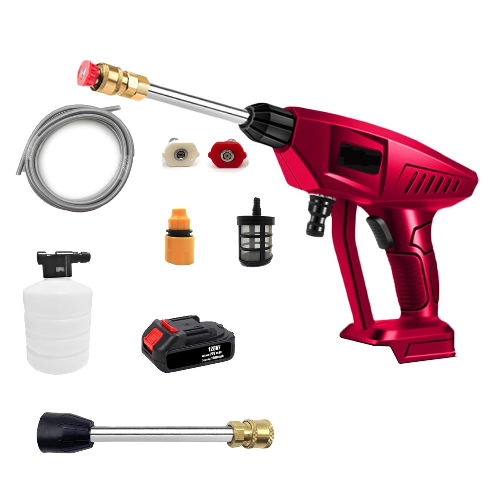 Limpiador Eléctrico De Alta Presión Inalámbrico 30Bar, Pistola Agua Pulverizada, Máquina Limpieza A For Lavado Coches For Jardín Y Hogar Potente Chorro A PresióN