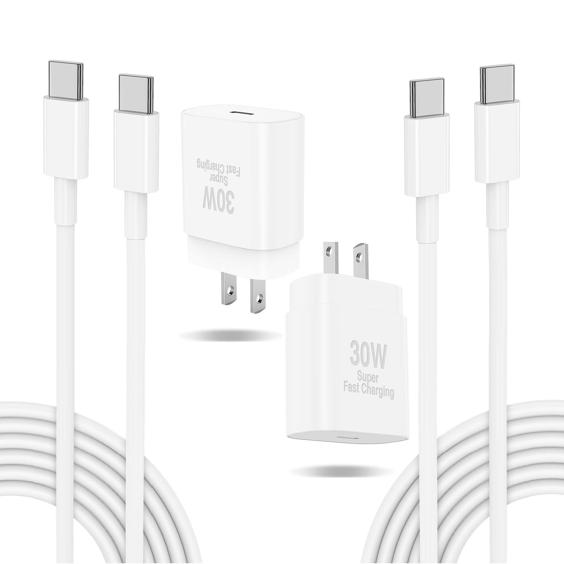 iPhone 16 15 Charger 10ft, 30W USB C Fast Charging Wall Charger Block with Long Type C Charge Cord Cable for Apple iPhone 16 Pro Max/15 Plus, USB-C Plug Cube Brick for iPad Pro/Mini/Air,Samsung Galaxy