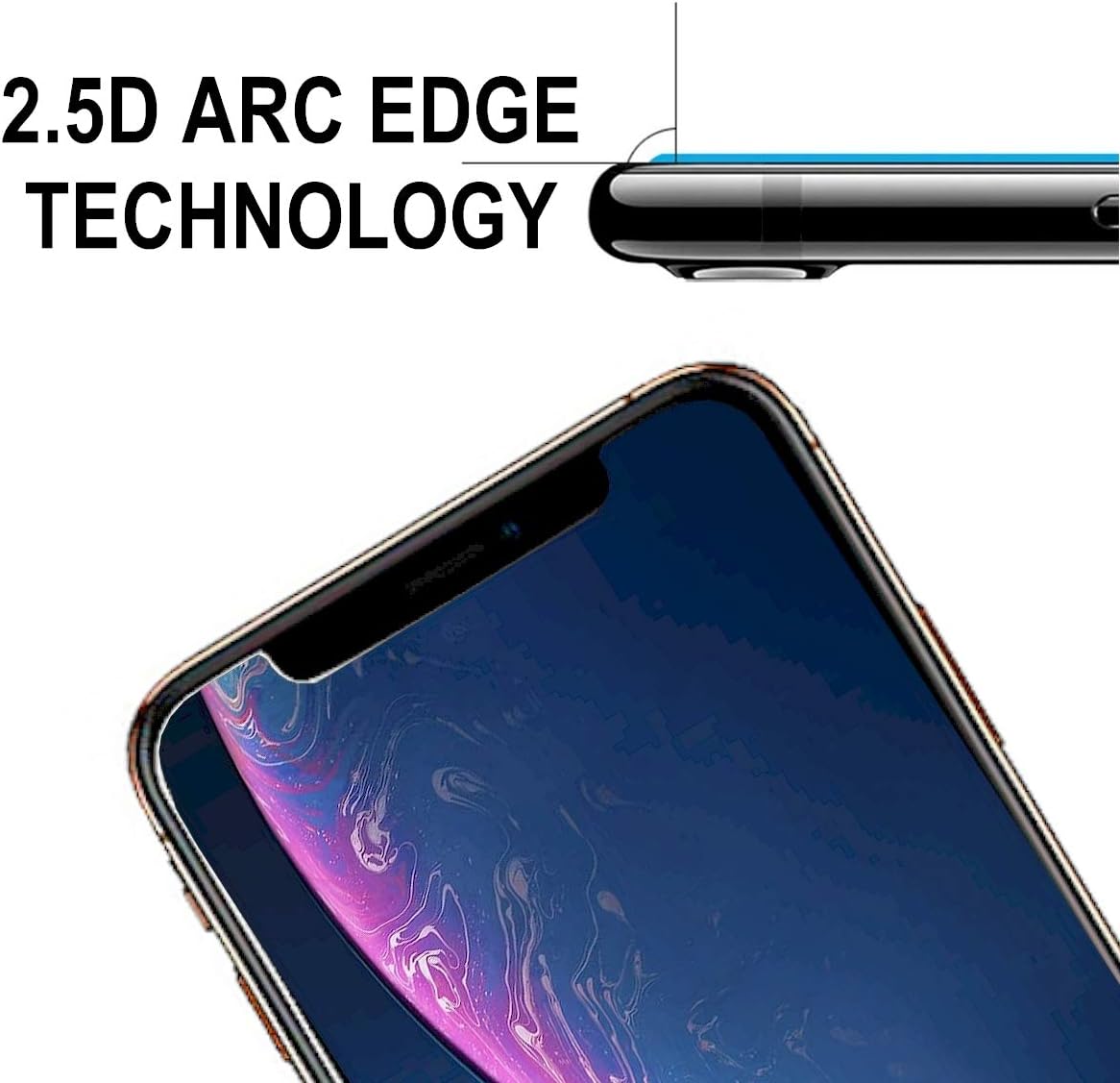 DaVoice Screen Protector (2-Pack) Compatible with iPhone 11 Tempered Glass Screen Protector also for Apple iPhone XR, 12, 12 Pro Screen Protector Tempered Glass Guard, Phone Case Friendly, 3D Touch