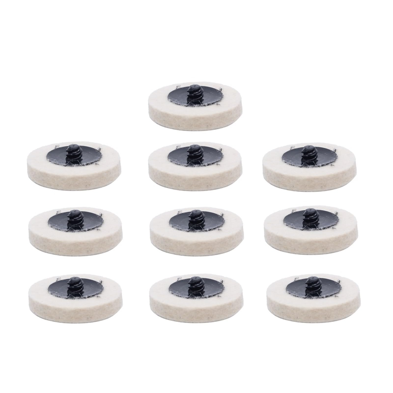 Polerująca tarcza szlifierki stołowej, 10 szt. 2" skompresowanych wełnianych tarcz polerskich QC 50 mm, polerujące tarcze polerskie, akcesoria do narzędzi ściernych