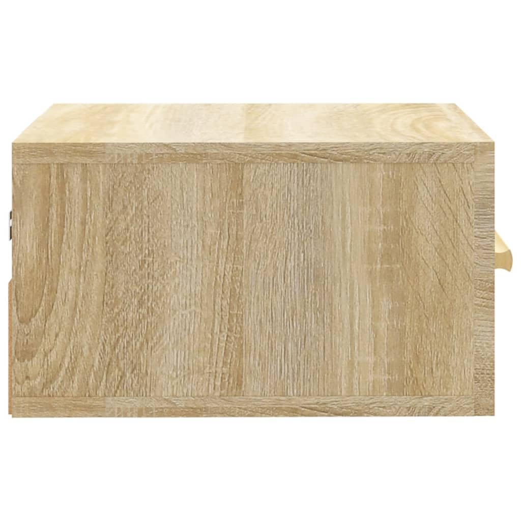 Wandmontierter Nachttisch aus Holzwerkstoff mit Stauraum für Schlafzimmer, Hänge Nachttisch mit glatter Oberfläche und Feuchtigkeitsbeständigkeit