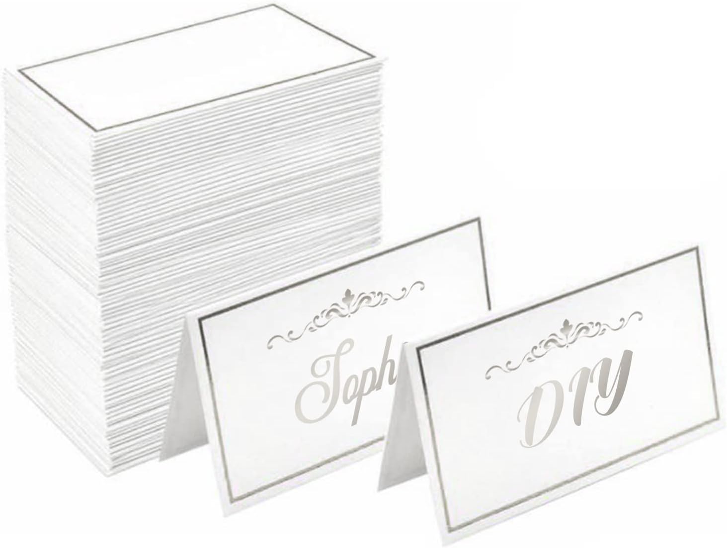 100 Pack Name Place Cards Wedding Name Table Cards Setting Tent Cards