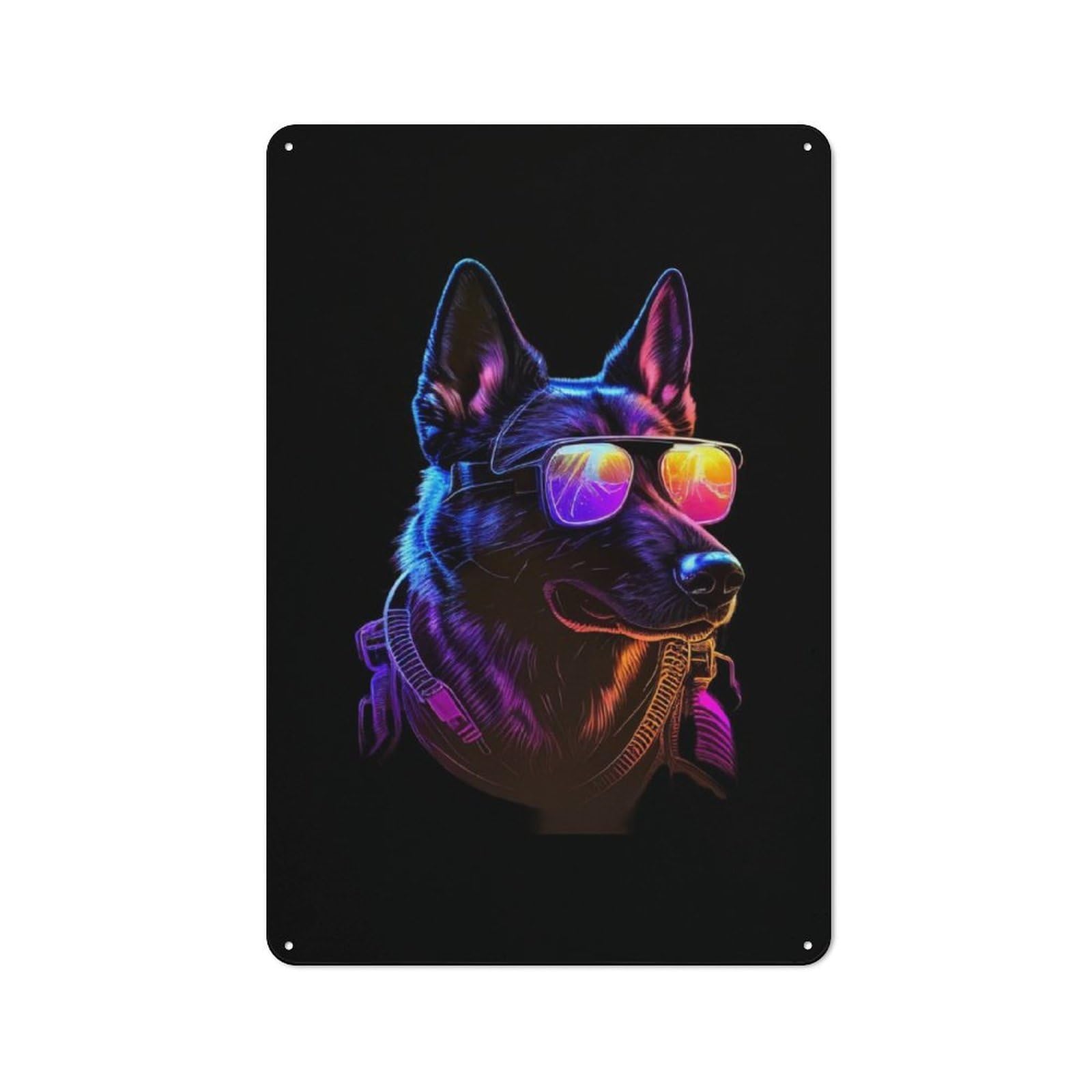 Junmoney Belgian Malinois Tin Sign 30X20cm With For Café Or Home Bar, Retro Decor, Gift For Café-Style Decor Fans During The Christmas Season