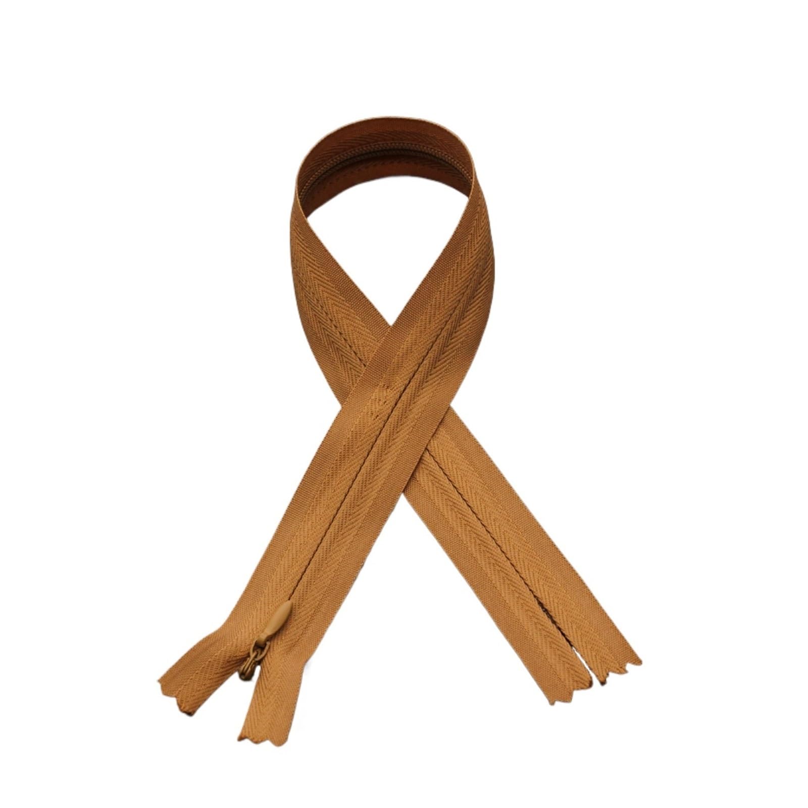 Zippers Sewing, Invisible Nylon Coil Zippers Pack of 20 Multicolor 28-60cm(Brown,28CM)