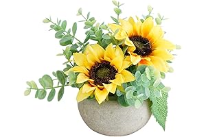 Artificial Summer Centerpieces with Sunflowers and Greenery
