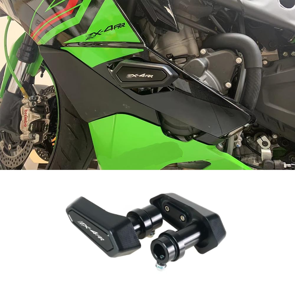 おまとめ 黒ボルト付き ZX-4R用 純正フレームスライダー用 綾織カーボン