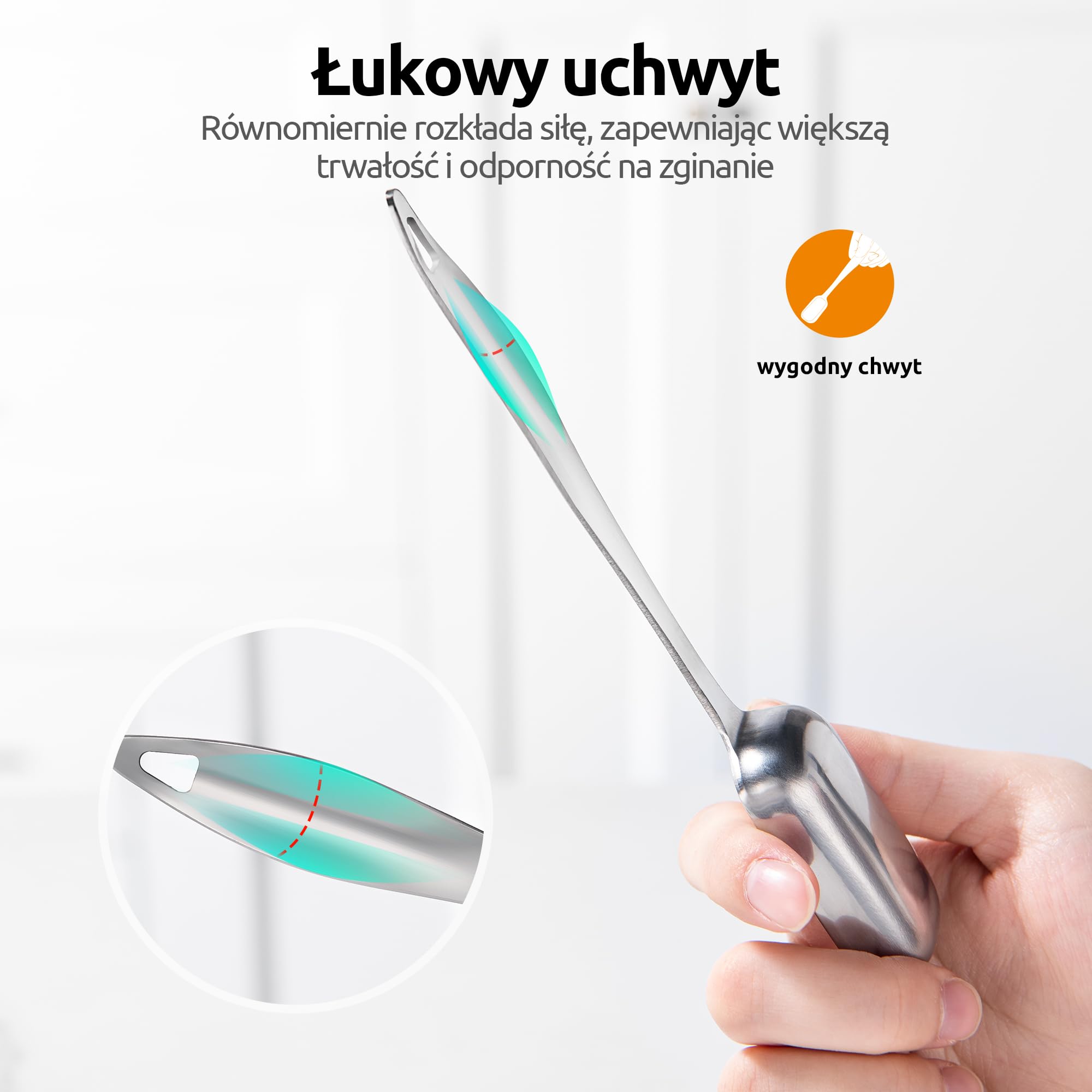 U-Taste Łyżki pomiarowe ze stali nierdzewnej 18/8, kwadratowa metalowa miarka łyżeczka do herbaty łyżka stołowa z niwelatorami do suchych lub płynnych składników, gotowanie pieczenie, pasuje do