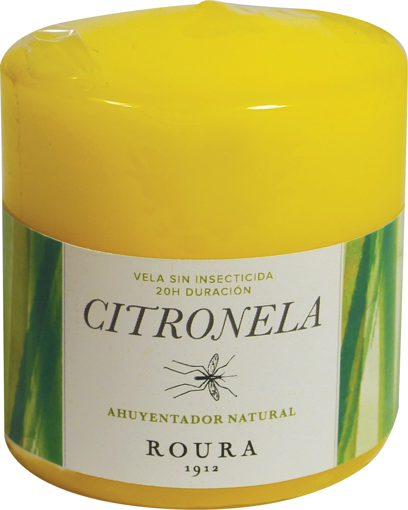 Ceras Roura Citronella Candle – Outdoor Scented Candle with 30 Hour Burn Time – Garden, Patio & Outdoor Living Candle – 8 x 7 cm