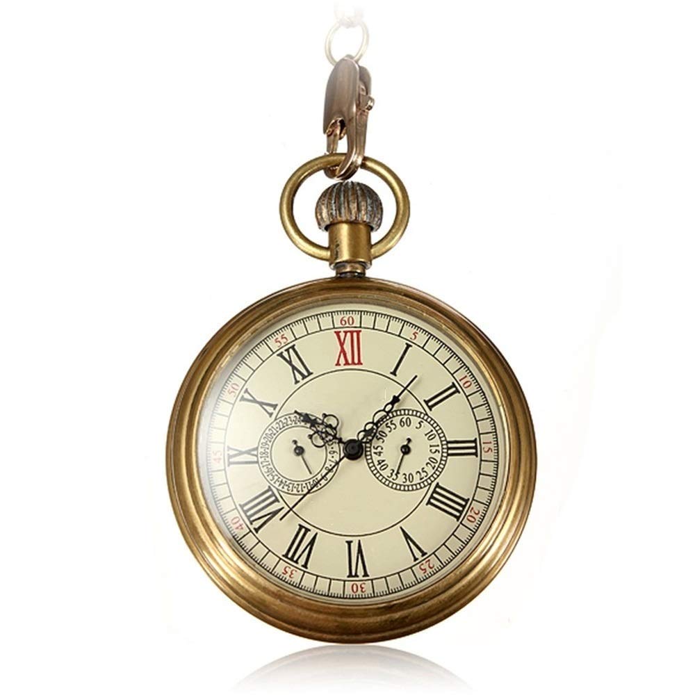 Montre de poche mécanique rétro or en cuivre pour parfaire votre costume de cérémonie