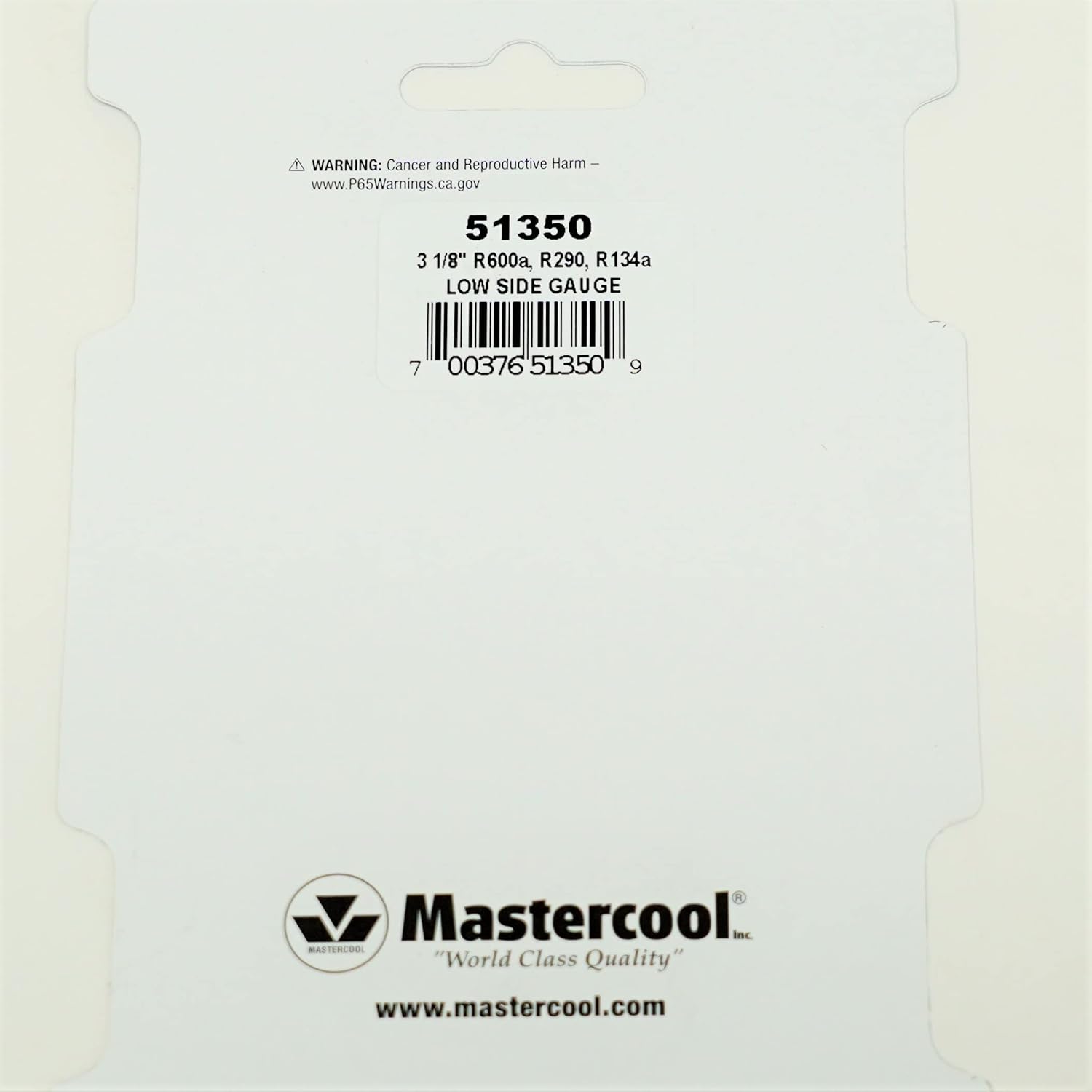 Mastercool 51350 Manifold Low Side Gauge R600a R290 R134a